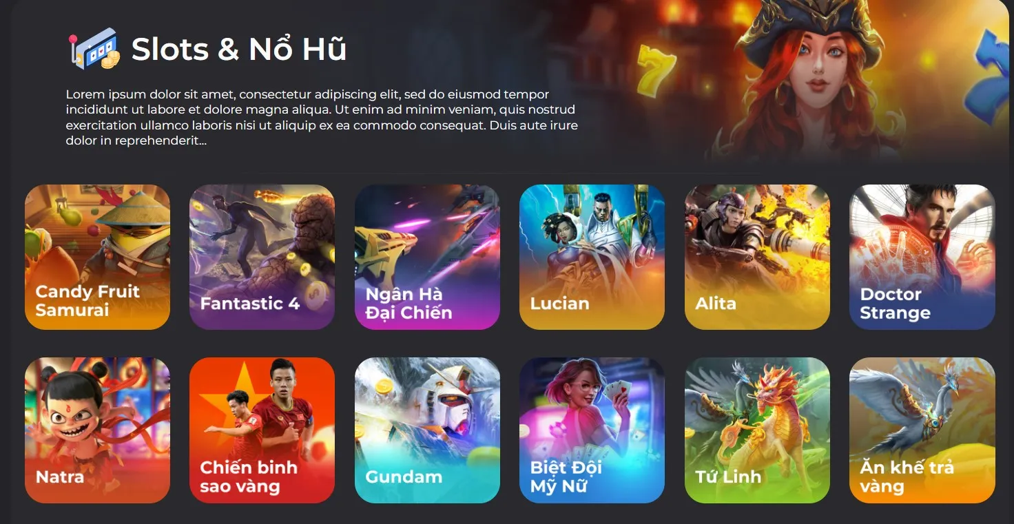 Hệ thống game Nổ hũ và Slot hấp dẫn Hệ thống game Nổ hũ và Slot hấp dẫn